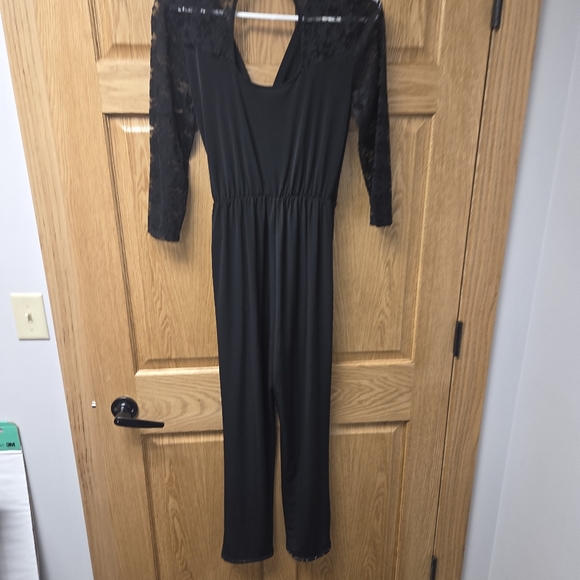 Maurices Small Black Jumpsuit with Lace Detail - Picture 4 of 4